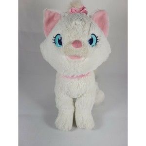 Vintage Disney Aristocats Marie White Kitten Plush Cat Doll Stuffed Pink Bow 13"